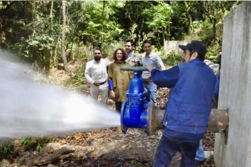 Entrega GEM obras hidráulicas en Temascaltepec